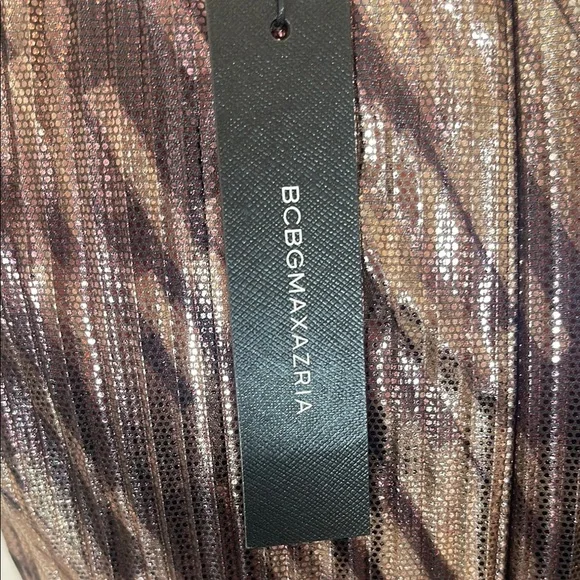 Gold and Brown Embellished A-Line Cocktail Dress - Picture 10 of 10